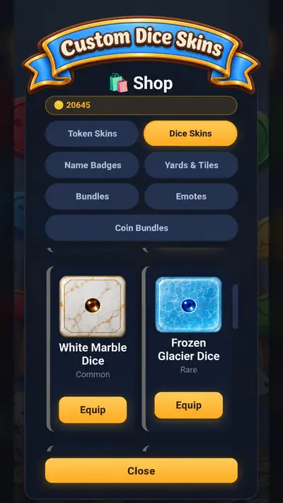 Shop: dice skins